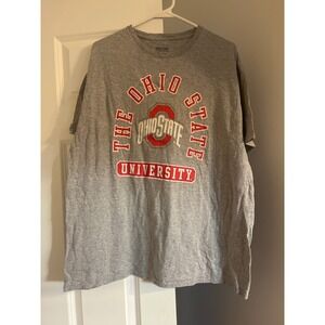 Ohio State University T Shirt Mens XL Gray Buckeyes Short Sleeve Crew Neck